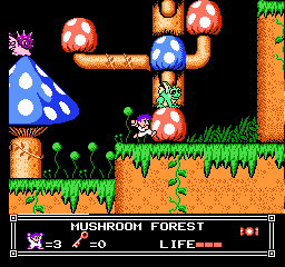 Soluce de Little Nemo Dream Master sur Nes : Niveau 1 - Mushroom Forest