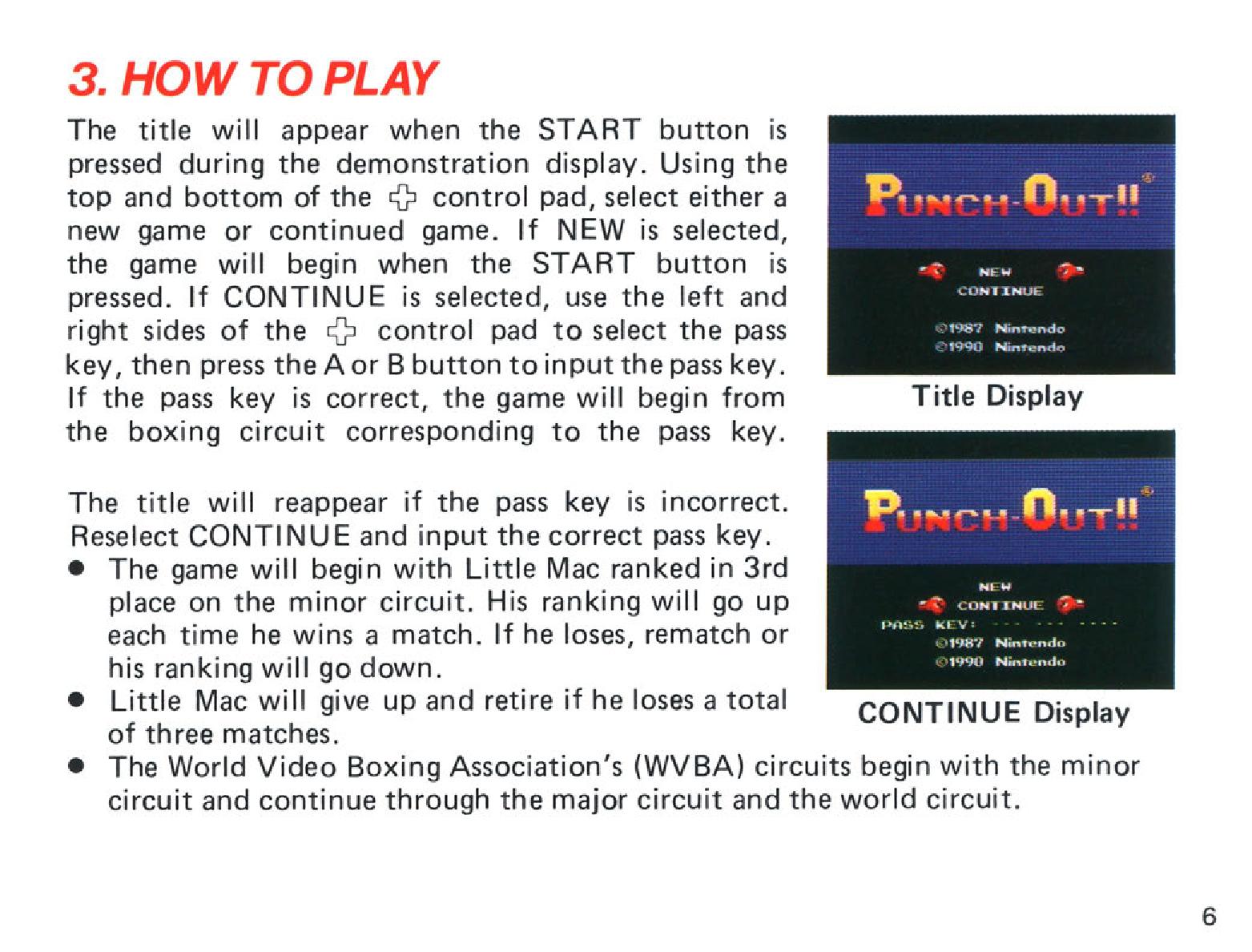 Mike Tyson's Punch-Out!! sur Nes : La notice