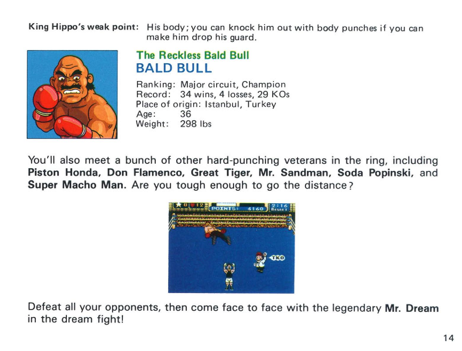 Mike Tyson's Punch-Out!! sur Nes : La notice
