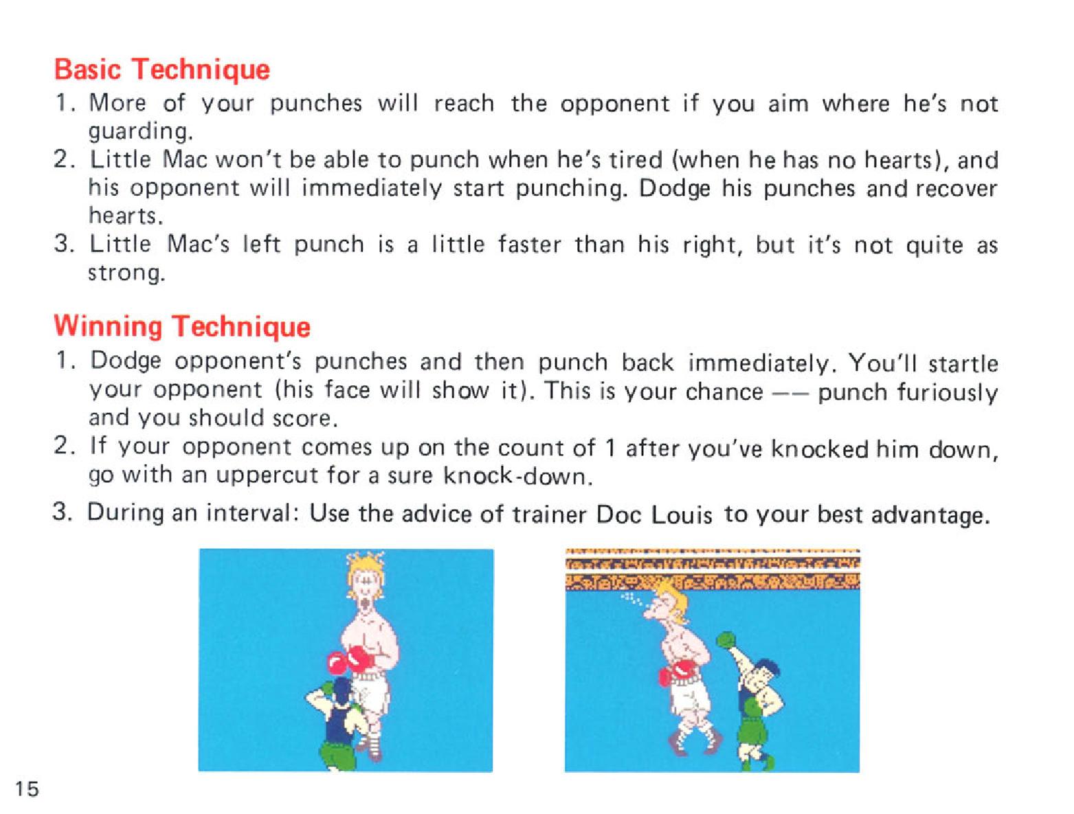 Mike Tyson's Punch-Out!! sur Nes : La notice