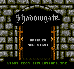 Shadowgate sur nes : Introduction (Intro) Shadowgate sur nes : Introduction (Intro)