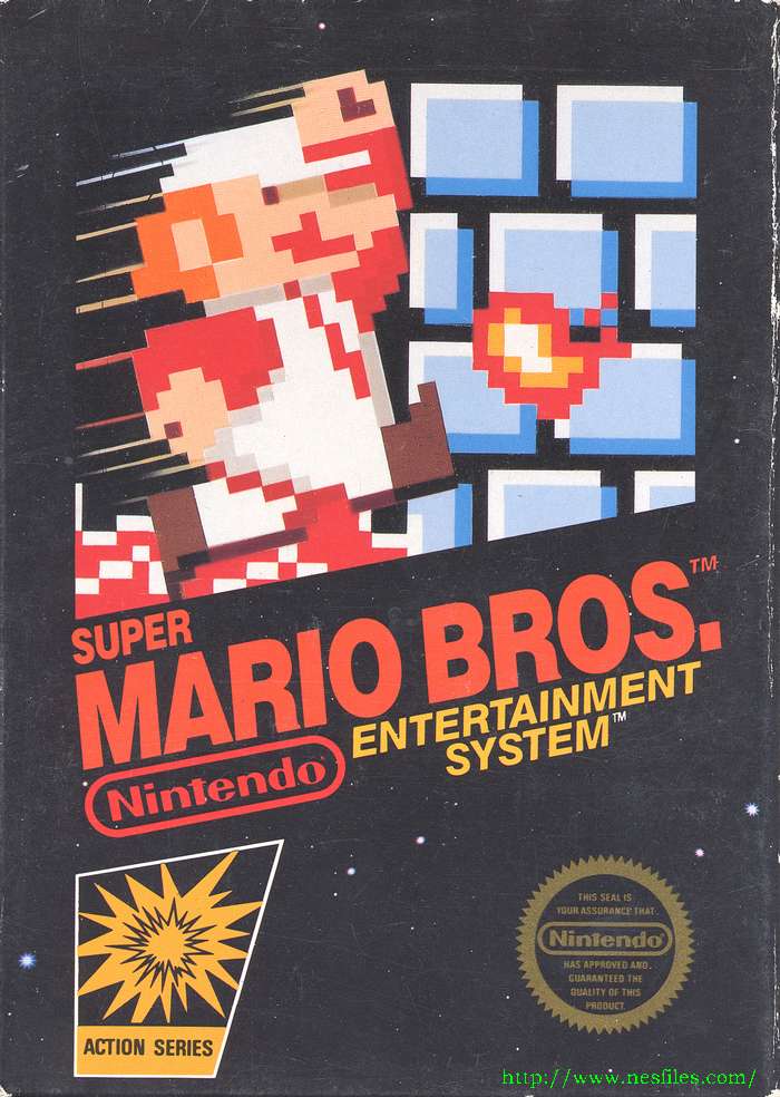 Super Mario Bros 1 sur nes : la boite et la cartouche