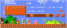 Super Mario Bros 1 sur nes : skin winamp
