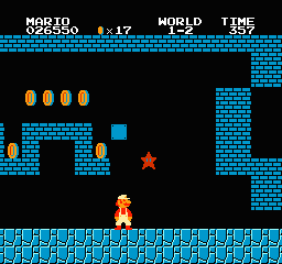 L'étoile rend Mario temporairement invincible.