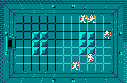 The legend of Zelda - Plan (carte) du niveau 1 de la quête 1 : L'Aigle (Zelda I Nes mini)