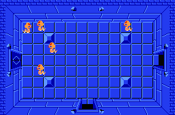 The legend of Zelda - Plan (carte) du niveau 2 de la quête 1 : La lune (Zelda I Nes mini)