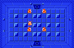 The legend of Zelda - Plan (carte) du niveau 2 de la quête 1 : La lune (Zelda I Nes mini)