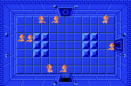 The legend of Zelda - Plan (carte) du niveau 2 de la quête 1 : La lune (Zelda I Nes mini)
