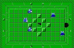 The legend of Zelda - Plan (carte) du niveau 5 de la quête 1 : Le Lézard (Zelda I Nes mini)