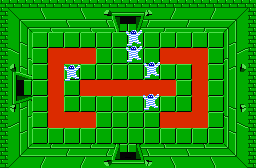 The legend of Zelda - Plan (carte) du niveau 5 de la quête 1 : Le Lézard (Zelda I Nes mini)