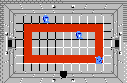 The legend of Zelda - Plan (carte) du niveau 9 de la quête 1 : La montagne de la mort (Zelda I Nes mini)