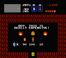 Zelda 1 - Les objets dans la quête 1 de the legend of Zelda (Zelda I Nes mini) - Bouclier Magique