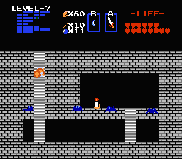 Zelda 1 - Les objets dans la quête 1 de the legend of Zelda (Zelda I Nes mini) - Bougie Rouge