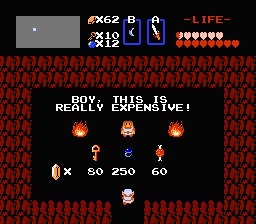 Zelda 1 - Les objets dans la quête 1 de the legend of Zelda (Zelda I Nes mini) - Appât pour l'ennemi
