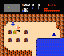 Zelda 1 - Les objets dans la quête 1 de the legend of Zelda (Zelda I Nes mini) - Bague bleue