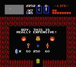 Zelda 1 - Les objets dans la quête 1 de the legend of Zelda (Zelda I Nes mini) - Bague bleue