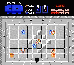 Zelda 1 - Les objets dans la quête 1 de the legend of Zelda (Zelda I Nes mini) - Bague rouge