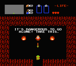 Zelda 1 - Les objets dans la quête 1 de the legend of Zelda (Zelda I Nes mini) - Epée de bois