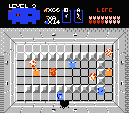 Zelda 1 - Les objets dans la quête 1 de the legend of Zelda (Zelda I Nes mini) - Flèche d'argent