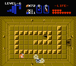 Zelda 1 - Solution du donjon 6 de la quête 2 : Le Chapeau (Zelda I Nes mini)