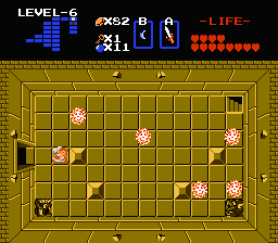 Zelda 1 - Solution du donjon 6 de la quête 2 : Le Chapeau (Zelda I Nes mini)