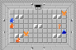The legend of Zelda - Plan (carte) du niveau 7 de la quête 2 : La petite spirale (Zelda I Nes mini)