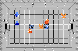 The legend of Zelda - Plan (carte) du niveau 7 de la quête 2 : La petite spirale (Zelda I Nes mini)