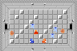 The legend of Zelda - Plan (carte) du niveau 7 de la quête 2 : La petite spirale (Zelda I Nes mini)