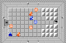 The legend of Zelda - Plan (carte) du niveau 7 de la quête 2 : La petite spirale (Zelda I Nes mini)