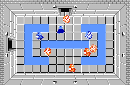 The legend of Zelda - Plan (carte) du niveau 7 de la quête 2 : La petite spirale (Zelda I Nes mini)