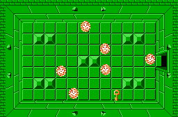 The legend of Zelda - Plan (carte) du niveau 8 de la quête 2 : La grande spirale (Zelda I Nes mini)