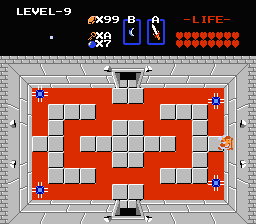 Zelda 1 - Solution du donjon 9 de la quête 2 : La tête de Ganon (Zelda I Nes mini)