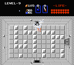 Zelda 1 - Solution du donjon 9 de la quête 2 : La tête de Ganon (Zelda I Nes mini)
