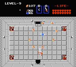 Zelda 1 - Solution du donjon 9 de la quête 2 : La tête de Ganon (Zelda I Nes mini)