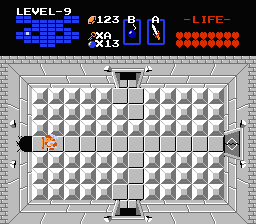 Zelda 1 - Solution du donjon 9 de la quête 2 : La tête de Ganon (Zelda I Nes mini)