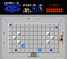 Zelda 1 - Solution du donjon 9 de la quête 2 : La tête de Ganon (Zelda I Nes mini)