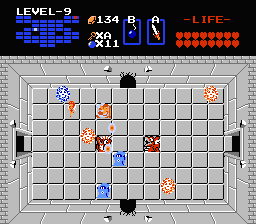 Zelda 1 - Solution du donjon 9 de la quête 2 : La tête de Ganon (Zelda I Nes mini)