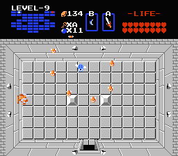 Zelda 1 - Solution du donjon 9 de la quête 2 : La tête de Ganon (Zelda I Nes mini)