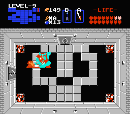 Zelda 1 - Solution du donjon 9 de la quête 2 : La tête de Ganon (Zelda I Nes mini)