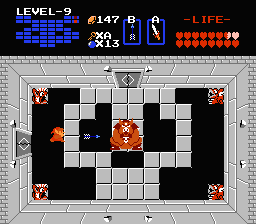 Zelda 1 - Solution du donjon 9 de la quête 2 : La tête de Ganon (Zelda I Nes mini)