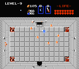 Zelda 1 - Solution du donjon 9 de la quête 2 : La tête de Ganon (Zelda I Nes mini)