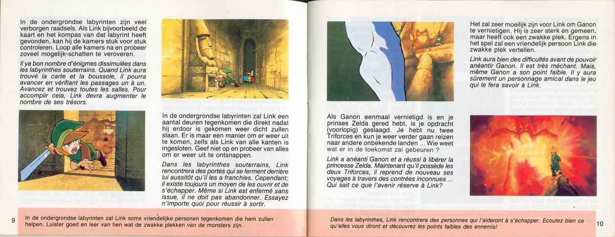 The adventure of Zelda sur Nes : La notice