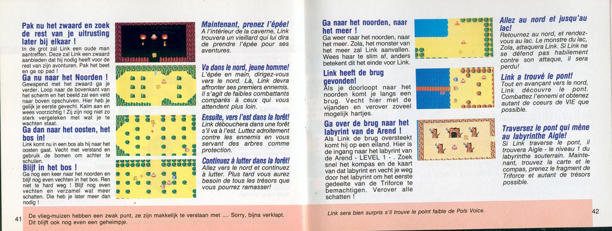 The adventure of Zelda sur Nes : La notice