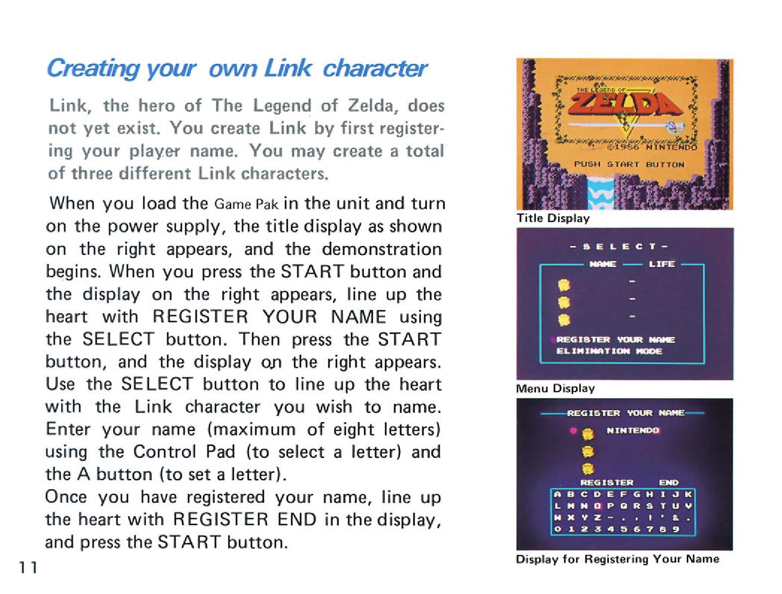 The Legend of Zelda em Nes: O Manual