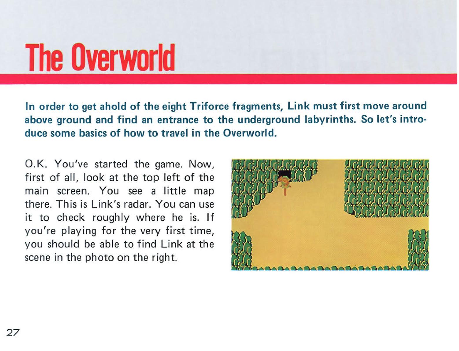 The Legend of Zelda em Nes: O Manual