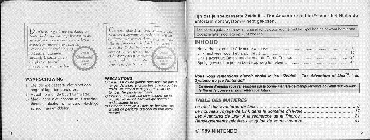 Double Dragon II - The Revenge auf Nes: Das Handbuch