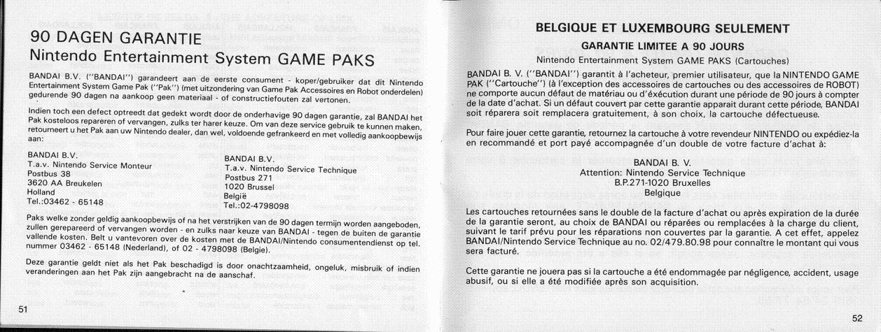 Double Dragon II - The Revenge auf Nes: Das Handbuch
