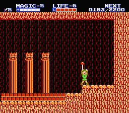 Zelda 2 - The adventure of Link sur Nes (mini) et GBA (nes classic) : Les objets et magies d'Hyrule