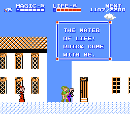 Zelda 2 - The adventure of Link sur Nes (mini) et GBA (nes classic) : Les objets et magies d'Hyrule