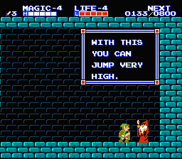 Zelda 2 - The adventure of Link sur Nes (mini) et GBA (nes classic) : Les objets et magies d'Hyrule